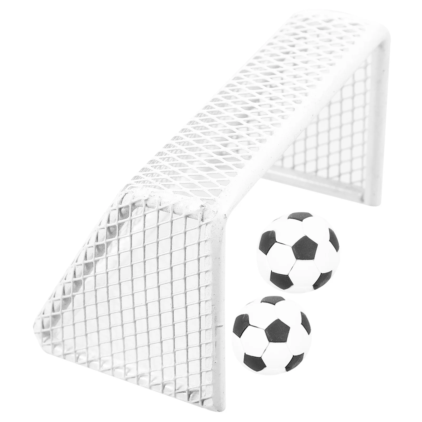 

1 комплект мини-футбольных ворот включает мяч для украшения в помещении, способствует спортивному интересам, безопасную сетку для ворот для малышей