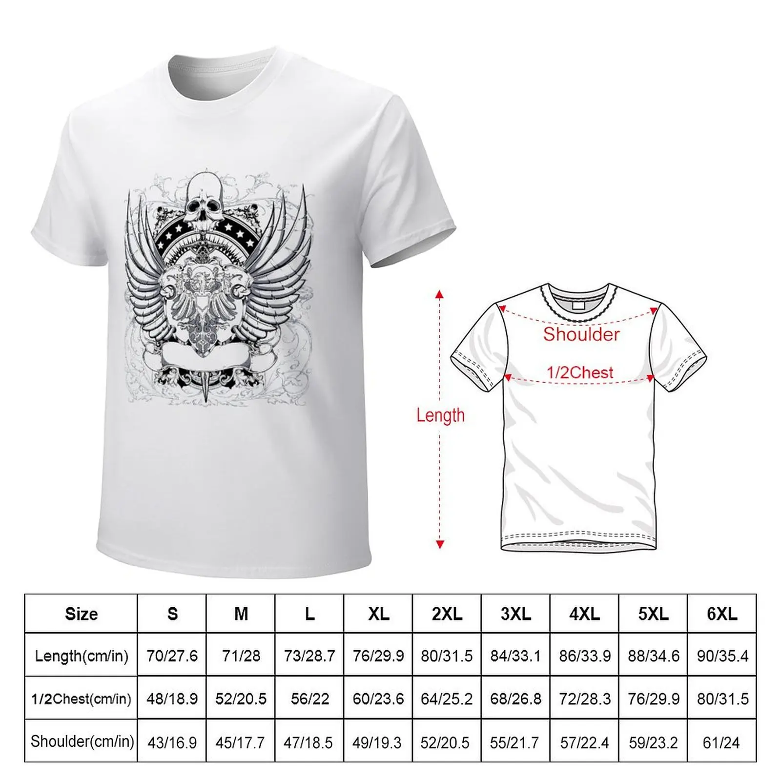 Master of Sword Skull T-Shirt cute tops summer tops customizeds cute clothes men clothing