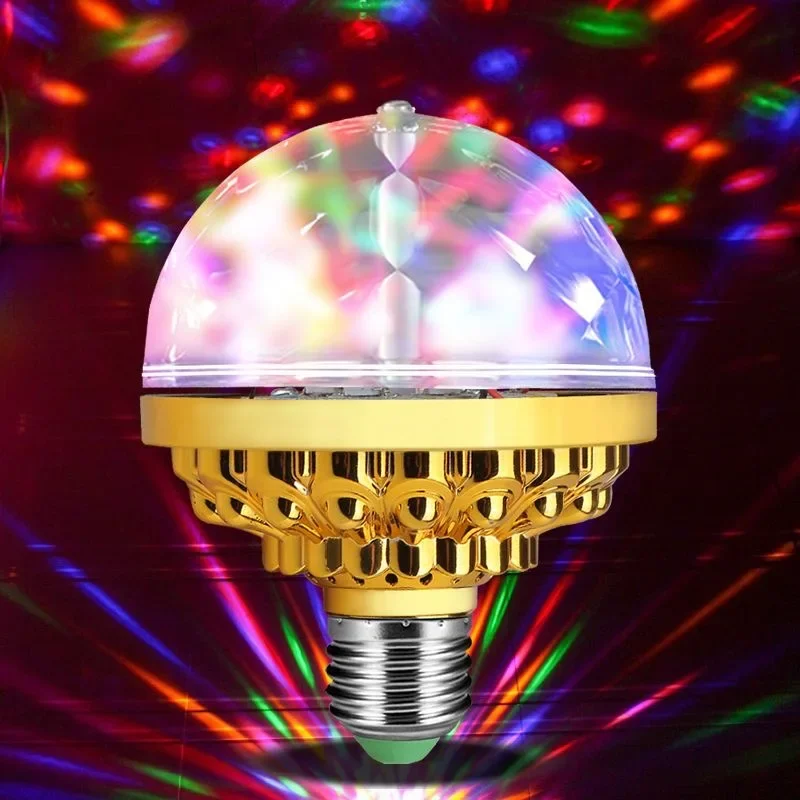 Aautomatic E27 Rotating Colorful Stage Effect LED Lamp bulb Bedroom Romantic Flirt Atmosphere Light KTV DJ Home Dance Party