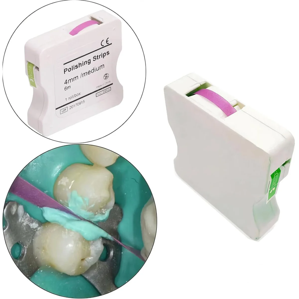 5pcs Color-Coded Rolled Interproximal Strips – Grinding, Debonding & Slotting, Assorted Grits for Deep Cleaning & Polishing