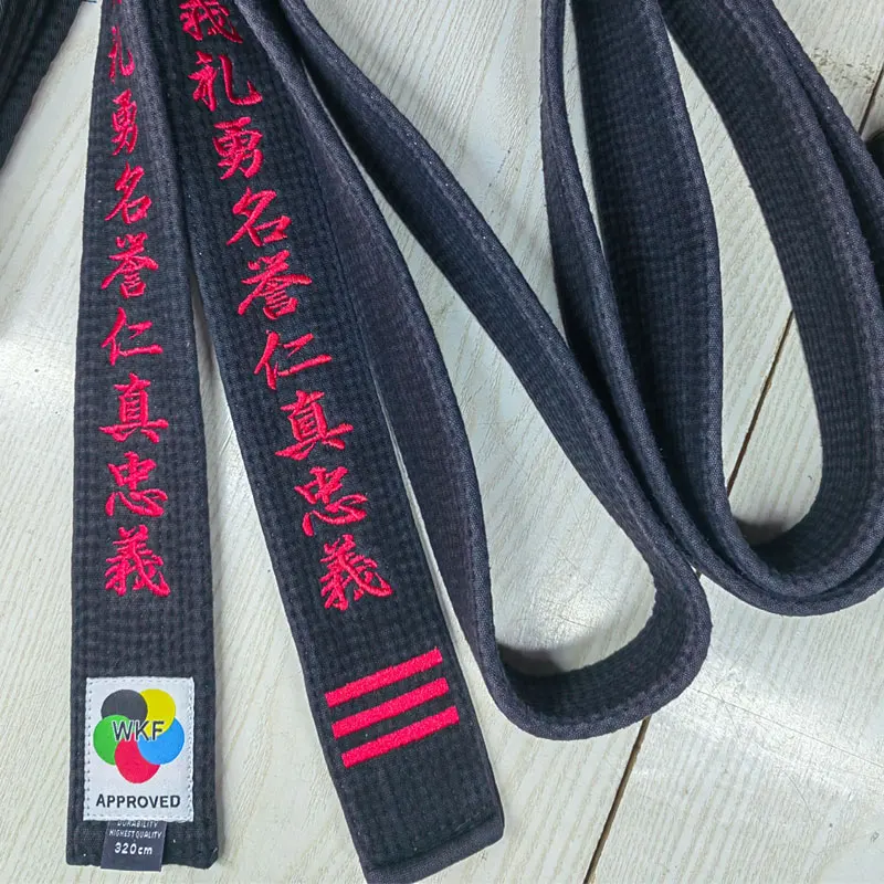 حزام بوشيدو من القطن الخالص المغسول والتطريز بوشيدو الروح الصادقة والمجاملة والشجاعة والشرف والرفاهية والحقيقة والولاء #3