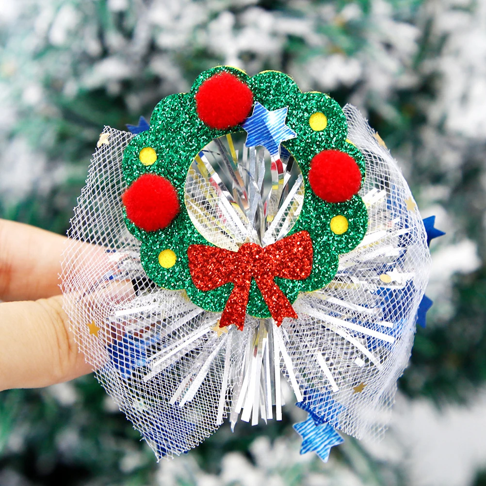 

4pcs Christmas Clips Xmas Hairpin Durable Lightweight Hair Barrette Party Hair Accessories Xmas Gifts For Women