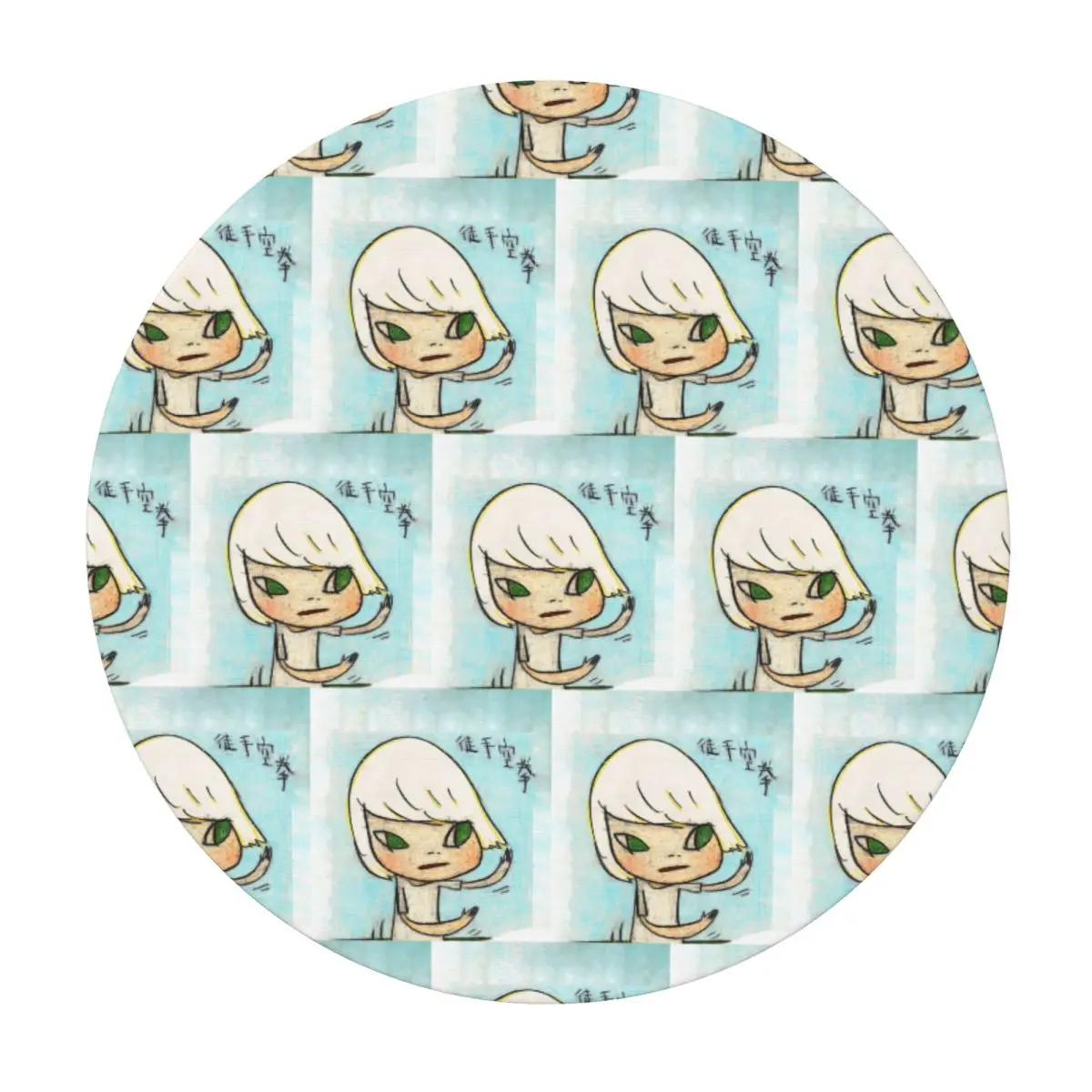 Copy Of Yoshitomo Nara Gypsy Song Waterproof Round Tablecloth Oilproof Table Cloth for Kitchen Events Dining Table Cover