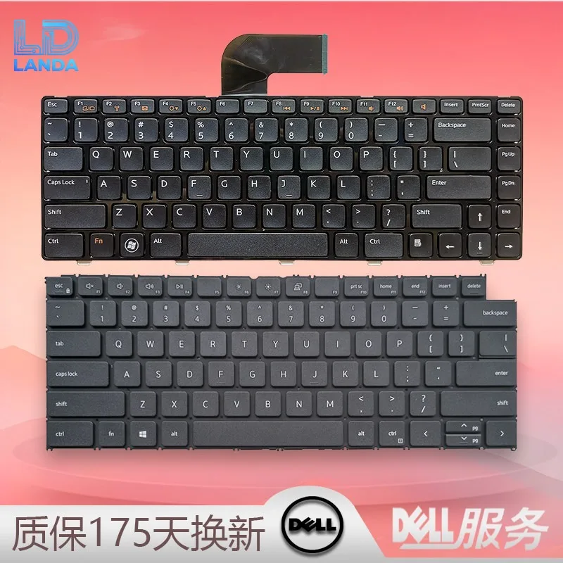Laptop Replacement Keyboard for Vostro 3420, Latitude 3420, Inspiron 3420, Durable Full-size Layout, Easy Installation, High Res
