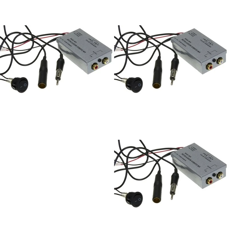A20K-3X Universal Fm Modulator Stereo Mp3 Auto Antenne Kabel Car Radio Cinch Aux Adapter