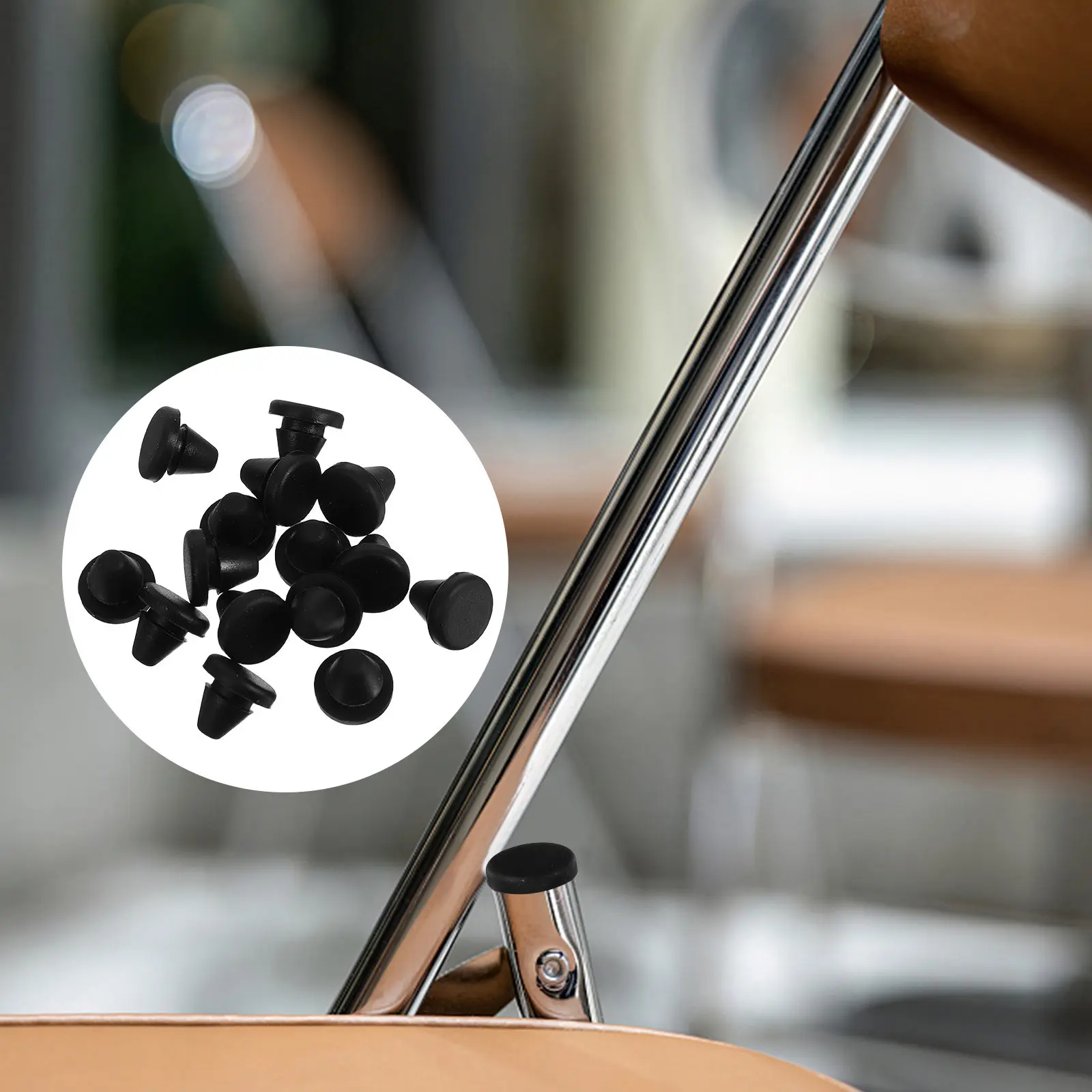 15Pcs Silicone Stove Feet Covers Heat Resistant Conical Anti-Vibration Stove Grate Pads Universal Burner Foot Pads Black