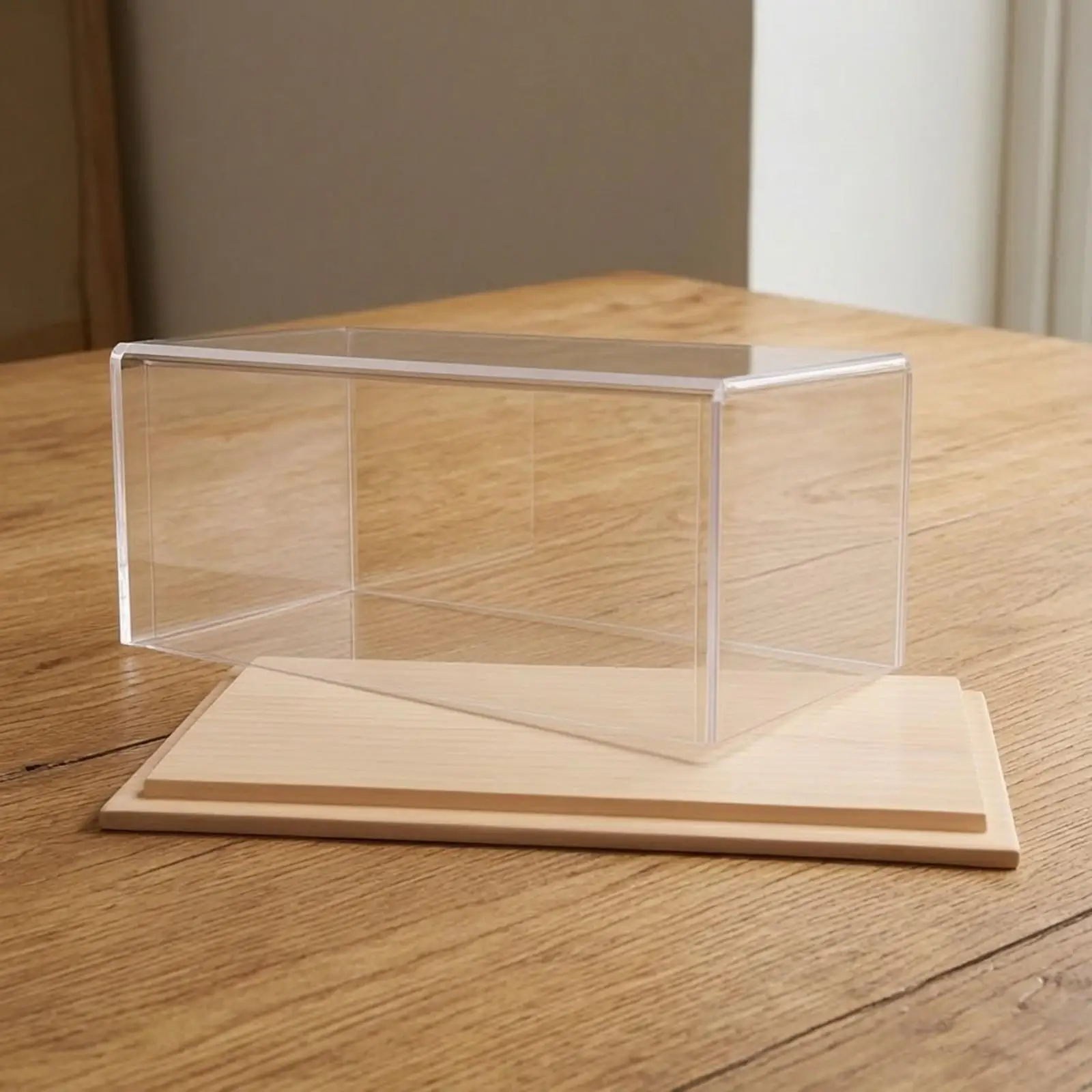 Showcase Transparent 1:24 Scale Model Car Display Case Clear Acrylic Display Case with Base Dustproof for Diecast Collectors