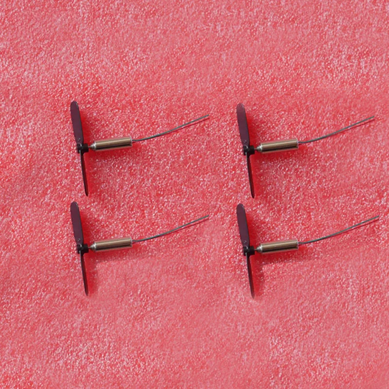 4PCS 1-4V Mini 412 Hollow Cup Motor Shaft Diameter 0.65mm High-speed 50000rpm with Propeller for RC Quadrotor Airplane Model