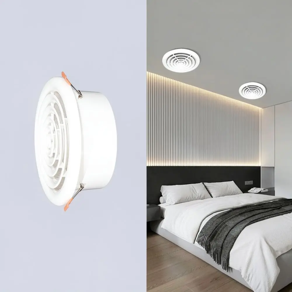 Abs Round Air Vent Diffuser Grille Spring Clip For Muye Ventilation System Indoor Exhaust Duct Cover Extraction Outlet