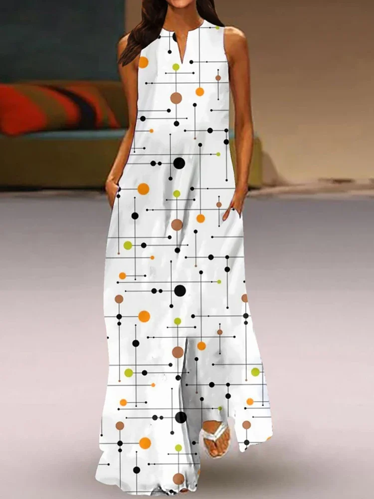 Długa sukienka damska z kolorowymi piórami, seksownym nadrukiem 3D, wycięciami, dekoltem w serek, bez rękawów, w stylu street fashion, długa sukienka wieczorowa na przyjęcie dla kobiet.