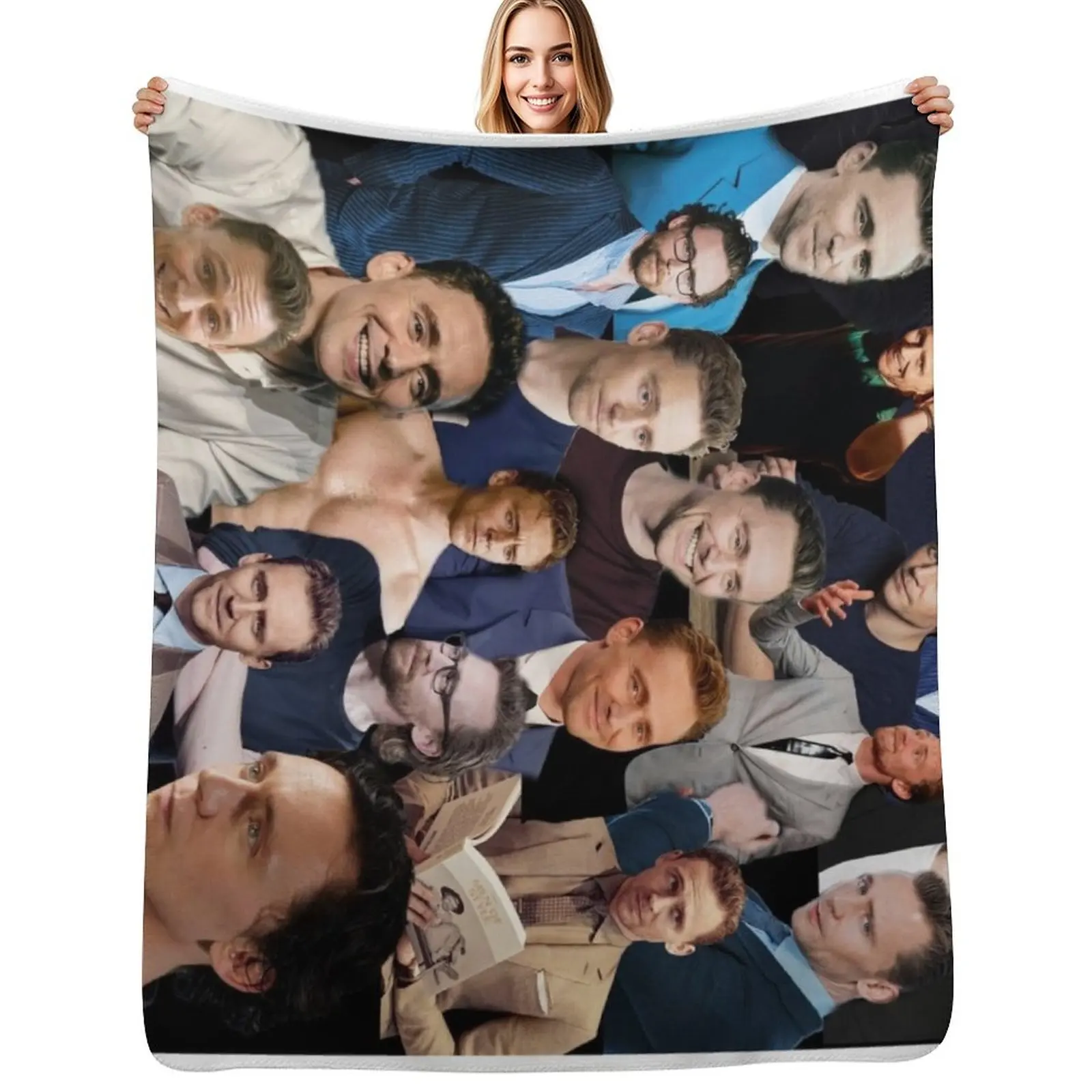 

Tom Hiddleston Collage Throw Blanket Wrinkle Resistant Lightweight Blanket