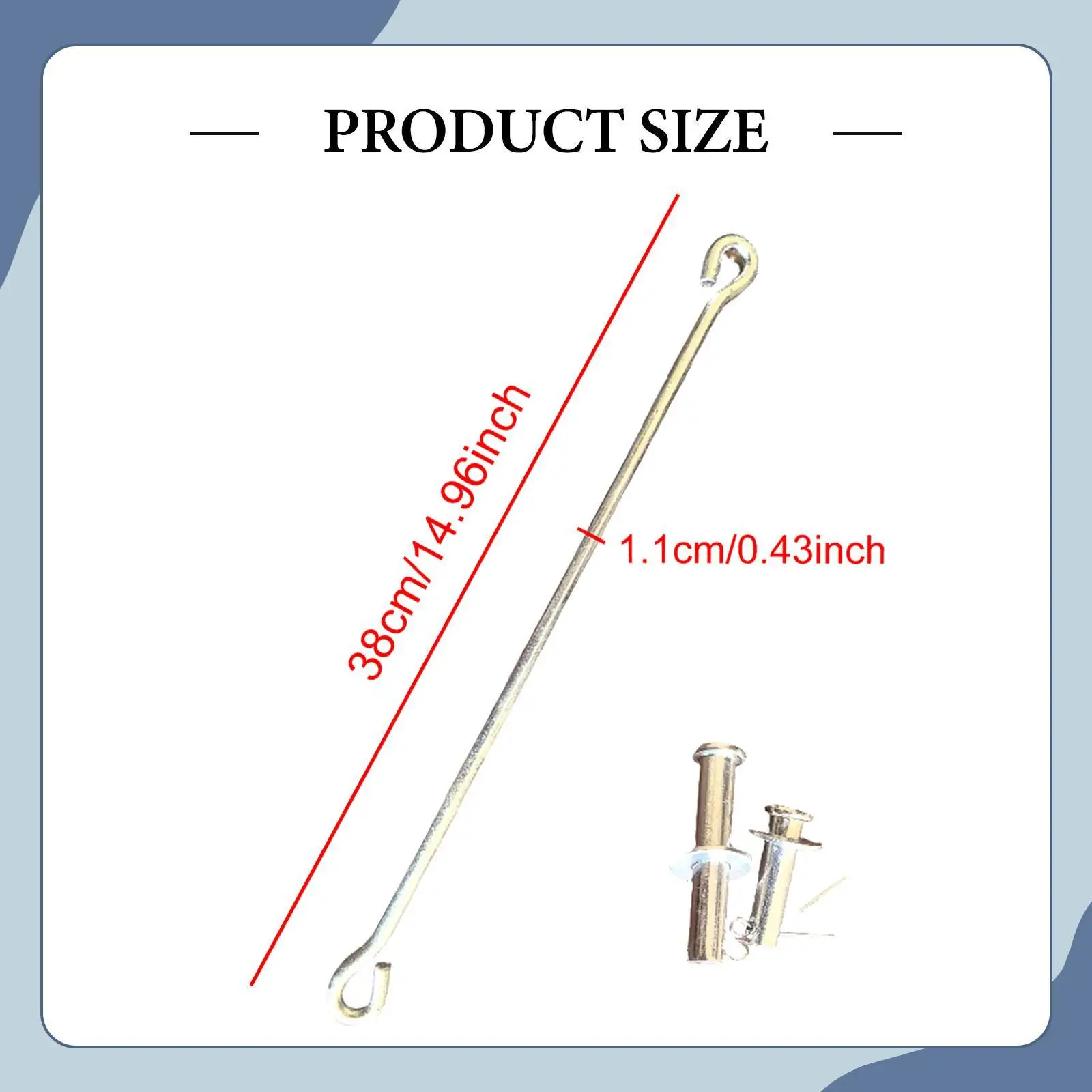 Metal Pitcher Pump Piston Rod Repair Kit with Cotter Pin Suspension Rod for Garden Backyard Water Pumps