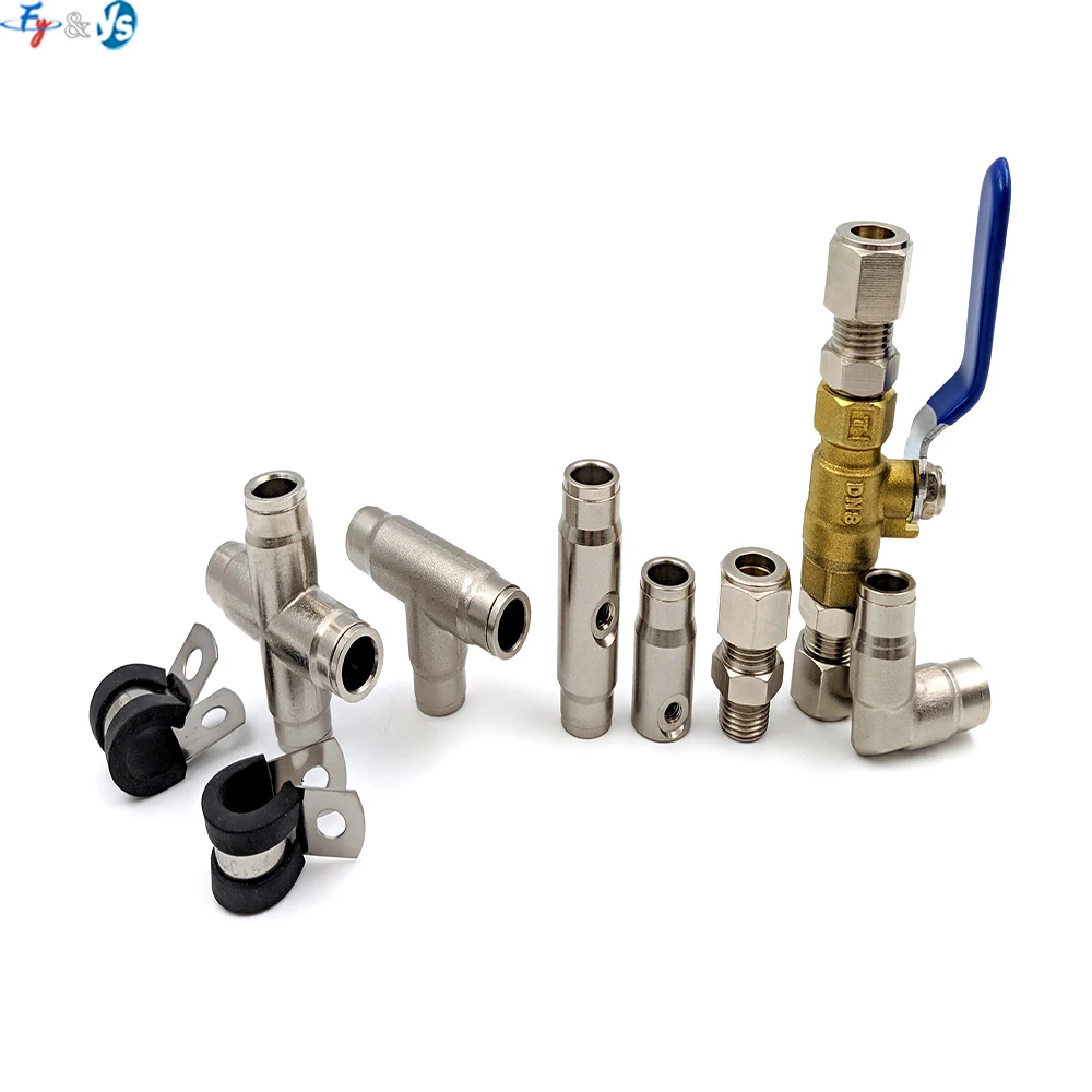 High Pressure Fog Machine Fittings Mist Fog System Irrigation Hose Fitting Quick Connector Misting Nozzles 6.35mm 9.52mm 12.7mm
