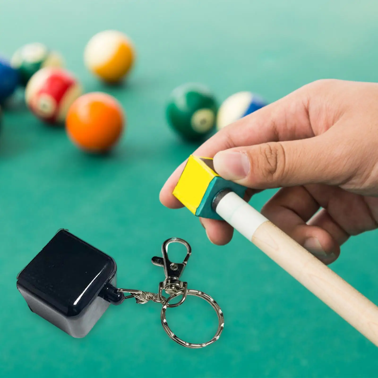 

Billiard Pool Chalk Cup Holders, Ball Keychains Lightweight TPU Billiard Chalk Case for Pocket Chalkers Snooker Practical Tool