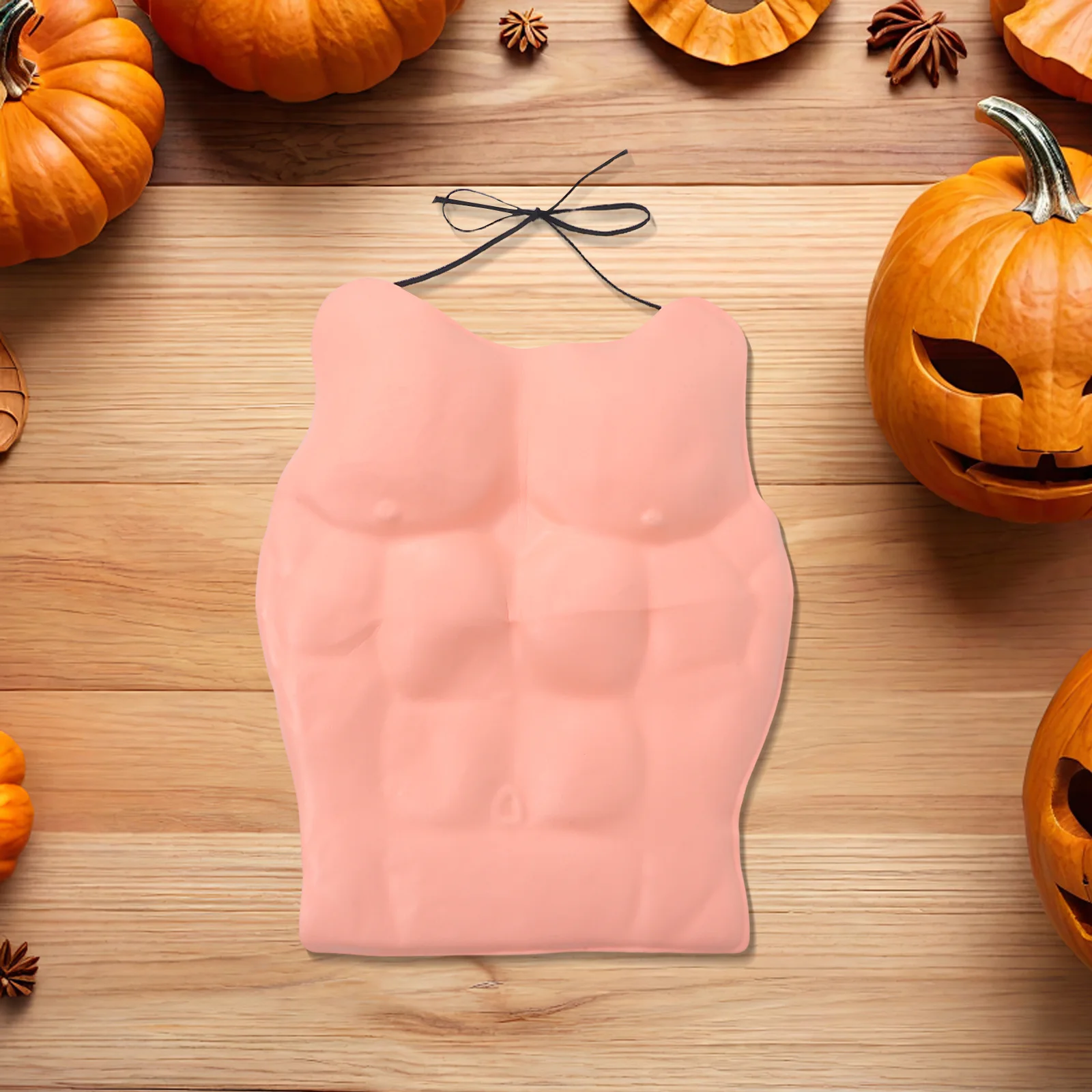 Divertente costume pettorale in Eva con muscoli pettorali finti per la festa in maschera di Halloween, cosplay, accessorio per scherzi pratici, costumi divertenti