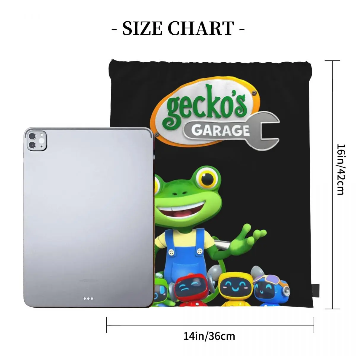 Geckos Garage Backpacks Fashion Portable Drawstring Bags Drawstring Bundle Pocket Sports Bag Book Bags For Travel School