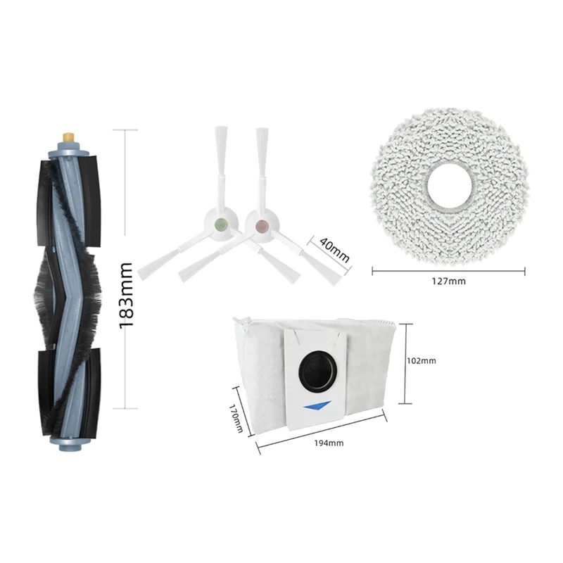M02K-26PCS อุปกรณ์เสริมสําหรับ Ecovacs Deebot T20/T20MAX/T20PRO/X1 OMNI/T10 Omni/Turbo หุ่นยนต์เครื่องดูดฝุ่น