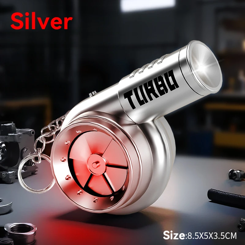 Coche de juguete de simulación turboalimentado, luz Turbo, alivio del estrés, simulación de coche, turbocompresor, juguete de rotación brillante, llavero, juguetes de mordaza, regalo