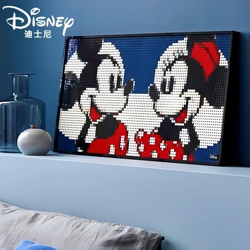 Disney Mickey Mouse Pixel Painting Anime Figures Picture Moc Set Room Decoration Kids Amusing Alpinia Oxyphylla Toys Adult Gifts