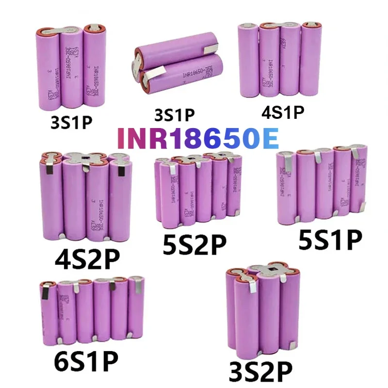 3S1P 3S2P 4S2P 4S1P 5S1P 5S2P 6S1P 8.4V 3.7V 10.8V 18V Battery 16.8V INR18650 35E 3500mAh Suitable for 18V Screwdriver Battery