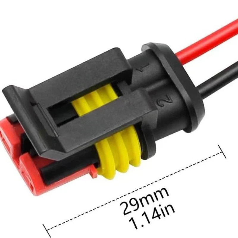 1 set Kit 2 pin Way Super Seal Sealing Waterproof Electrical Wire Cable Connector Plug for Car Auto