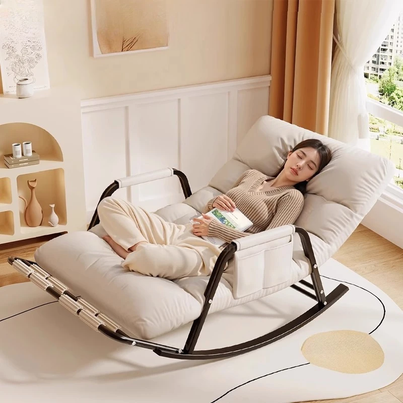 Luksusowy Fotel Bujany do Salonu Elegancki Fotel Wypoczynkowy