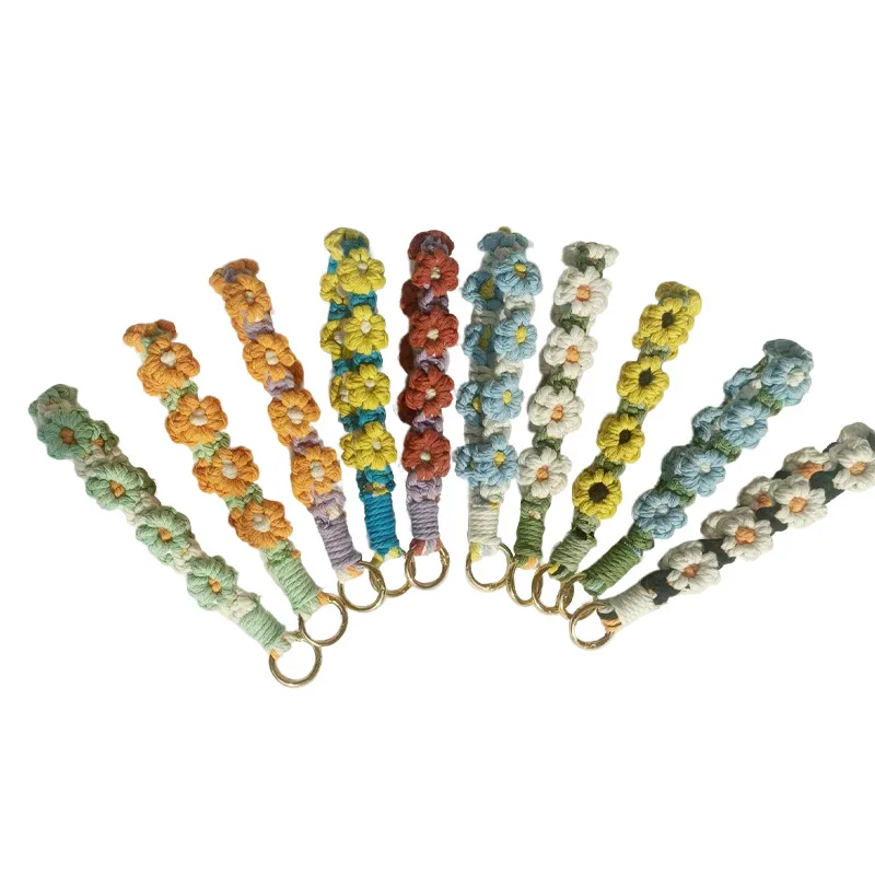 

CX small daisy keychain mobile phone chain pendant hand-woven flower pendant