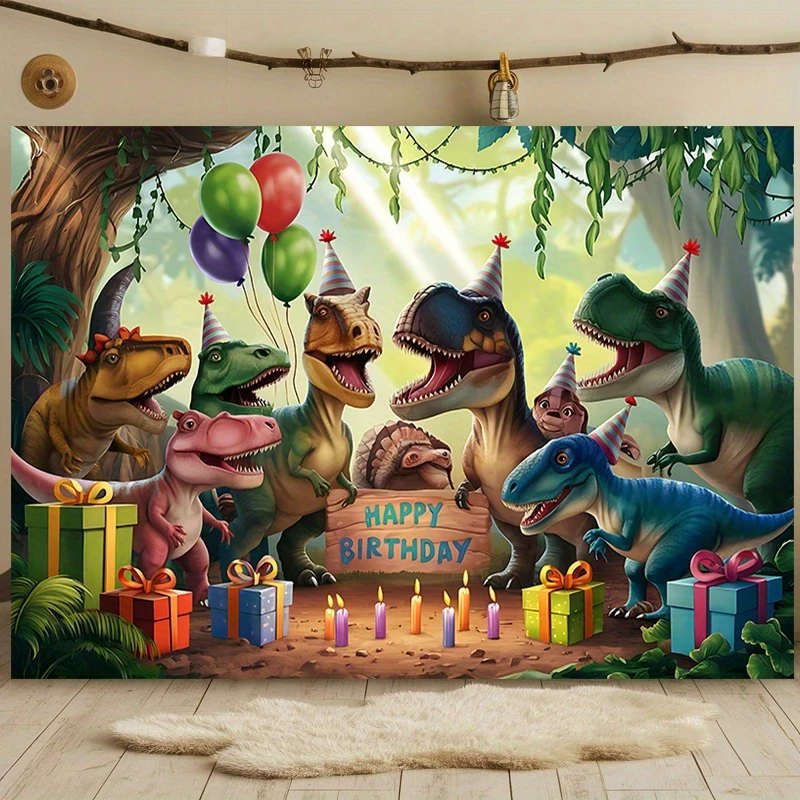 1 Stück, 2D flach, Dinosaurier-Motiv, geeignet für Geburtstagsfeiern. Ideal für die Dekoration von Haus, Zimmer und Wand. (wsj)