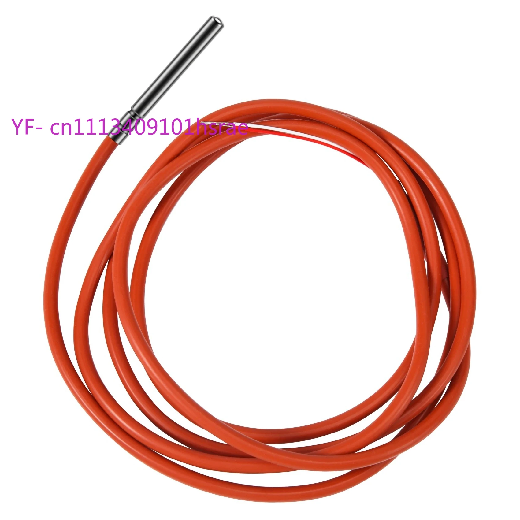 2 Wire PT1000 Temperature Sensor Thermistor Silicone Gel Coated Probe 1.5m 45mm x 5mm -50~180℃ RTD Temperature Probe