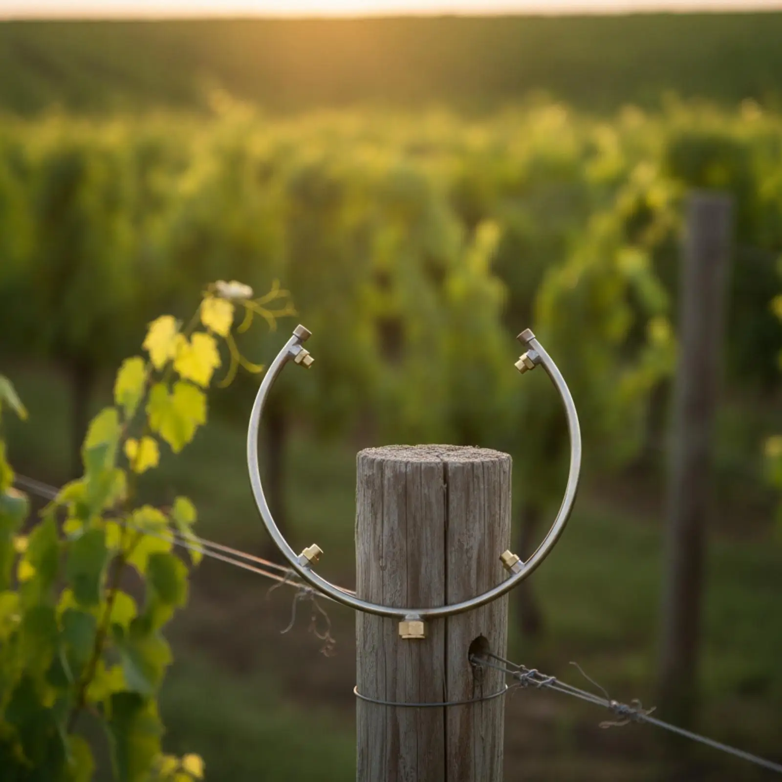 Open Sprayer Attachment Rigid Shiny C-Shaped Agricultural Sprayer Nozzle for Vineyard Growers, Vineyards, Fruit Protection