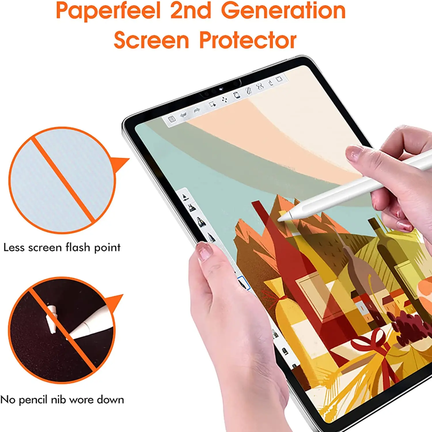 Screen Protector for Huawei Matepad, Matte Paper Feel, Painting Drawing Film, 10s, 10.4, 11, SE Pro, 11, 10.8, 2021, 2023