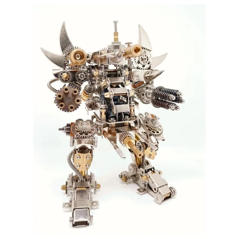 

1000pcs+ 3D DIY metal assembly kit 2 foot magnetic screw assembly mecha robot Taurus violent creative gift decoration model