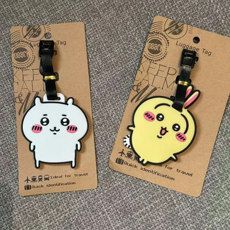 

Anime Chiikawa Usagi Suitcase Anti-lost Cards Hachiware Boarding Pass Consignment Cartoon Kawaii Lovely Decoration 2026 New Cute