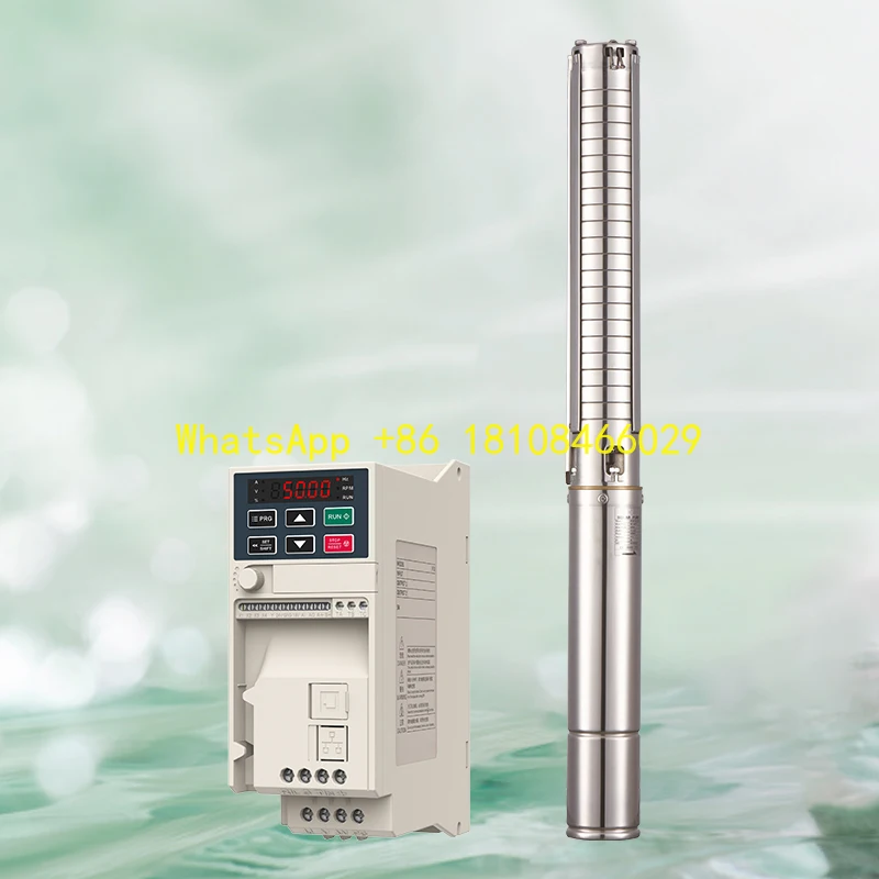 

High Power Heavy Duty 4KW Solar Water Pump Irrigation 180 Meters Submerged Pump 4inch Deep Well