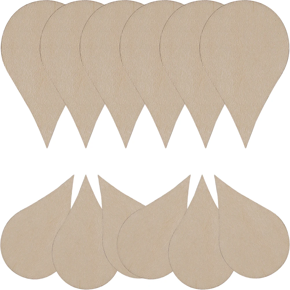 

200Pcs Raindrop Wood Cutouts Natural Wood Blanks for DIY Painting Drawing Crafts Family Fun Projects Wooden Craft Sheets Water
