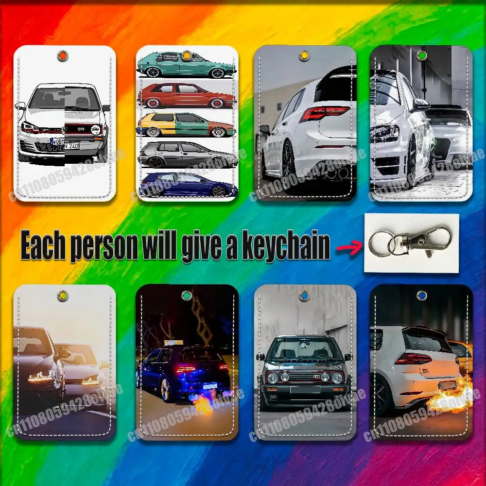 

G-GOLF Car G-Gti For ID Clips Credit Bank Bag Bus Meal Card Holder Cover Pocket Decoration Keychain