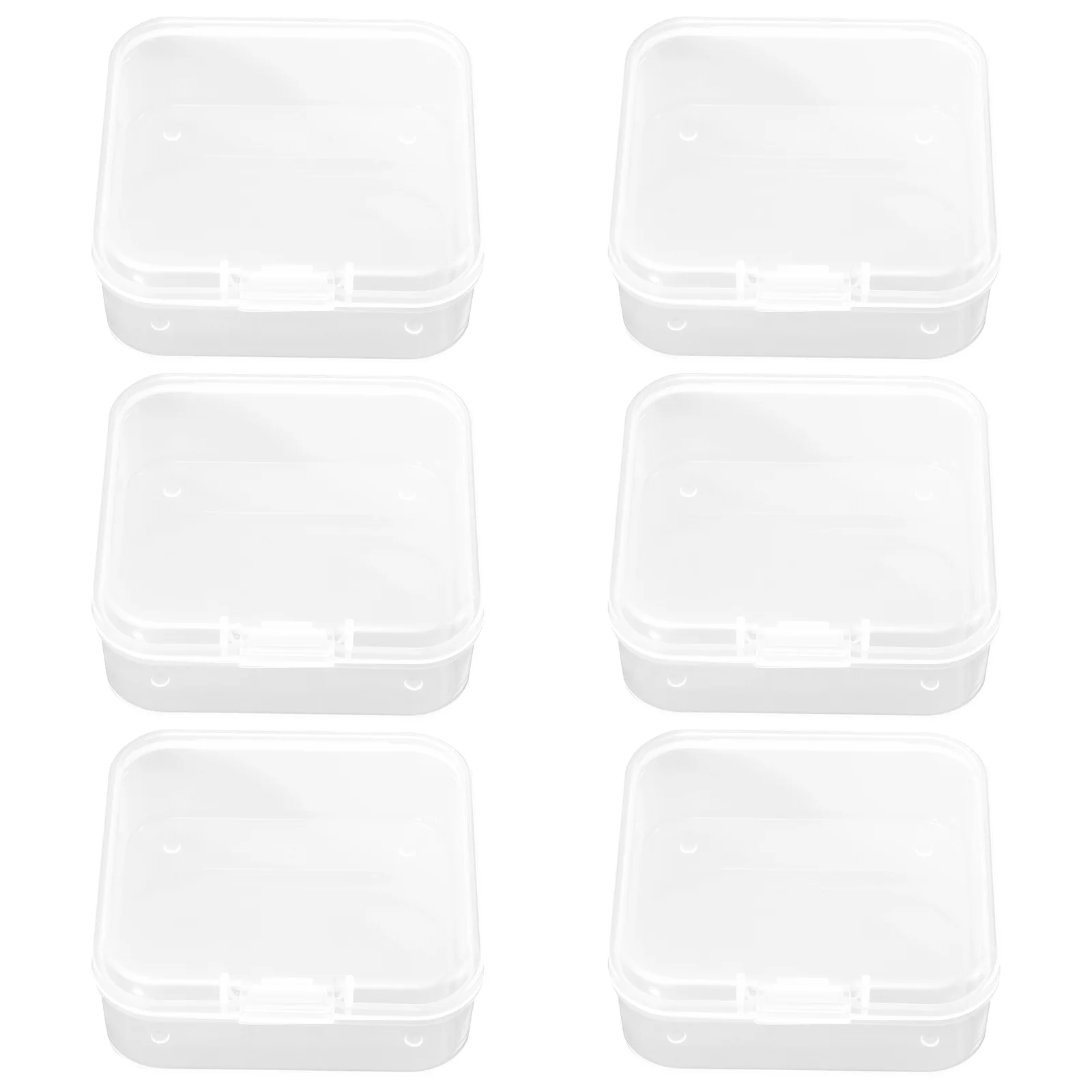 

6pcs Jewelry Organizer Clear Nail Diamonds Case Travel Earrings Necklace Storage Fishing Hooks Nails Tools Beads Holder