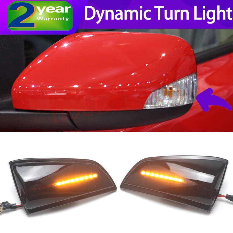 Dynamic Turn Signal LED Side Mirror Indicator Blinker Sequential Lamp for Volvo S40 Pre-facelift 2004-2007 V50 05-08 C70 06-09