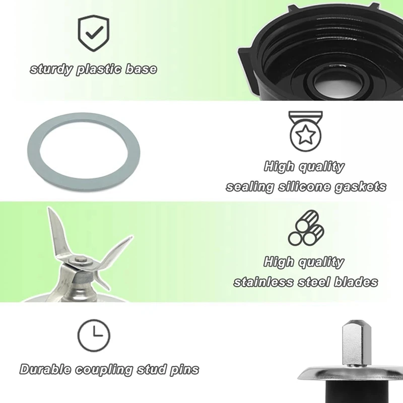 For Blender Replacement Parts Blender Ice Crusher Blade with Jar Base Cap,for Aspas Para Licuadora Blender-ROWI