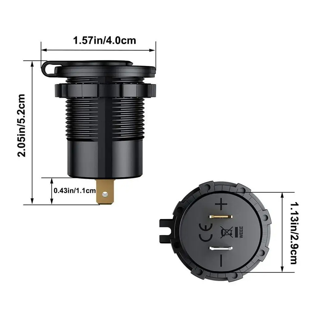 USB r مقاوم للماء مخرج طاقة الجهد عرض محول 12 فولت #6