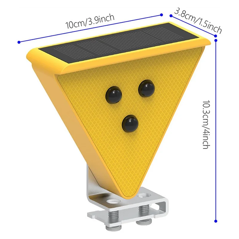 Luci stroboscopiche ABSQ-Caution Luce di sicurezza lampeggiante a LED Luci stroboscopiche di avvertenza ad energia solare bianche