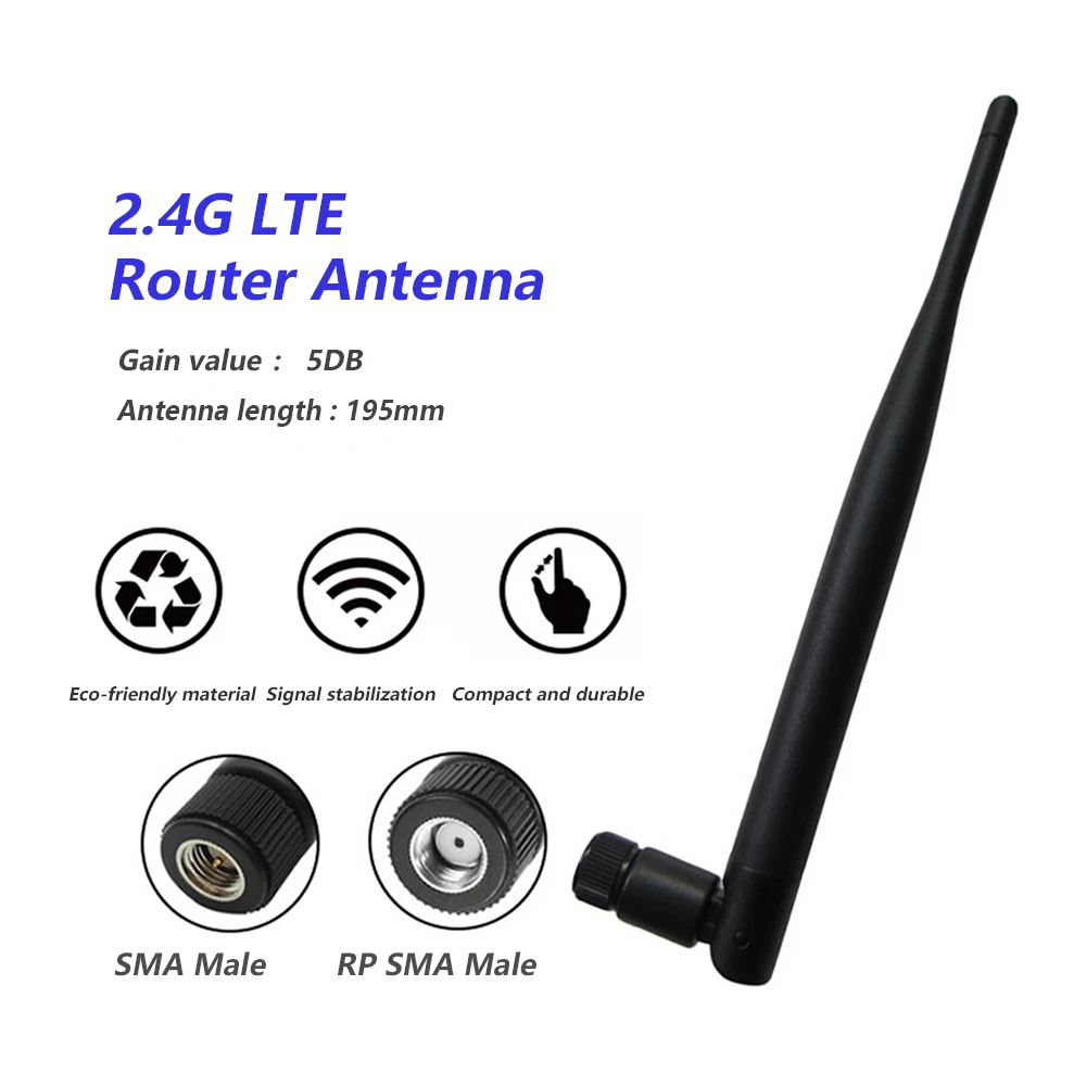 2PCS Glue stick Set-top Box Antenna 2.4G 5DB High Gain WIFI Bluetooth Wireless Router Antenna Security Antenna