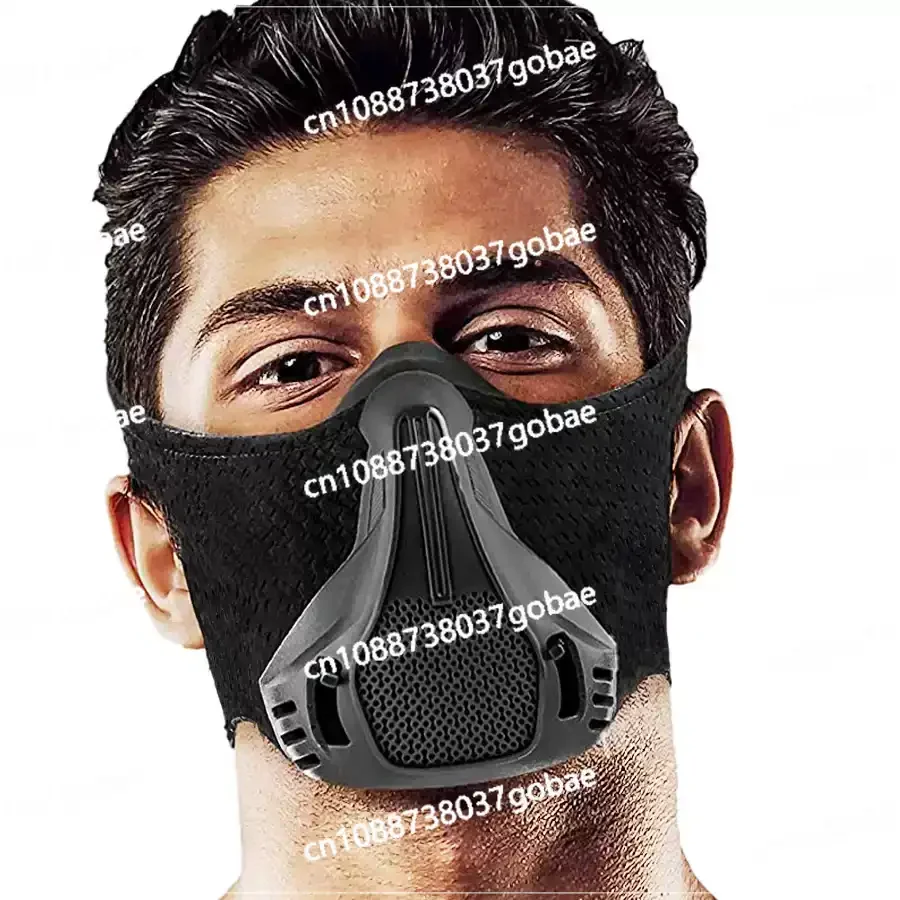 Simulated plateau high altitude anaerobic hypoxia fitness exercise running breathing training oxygen barrier mask