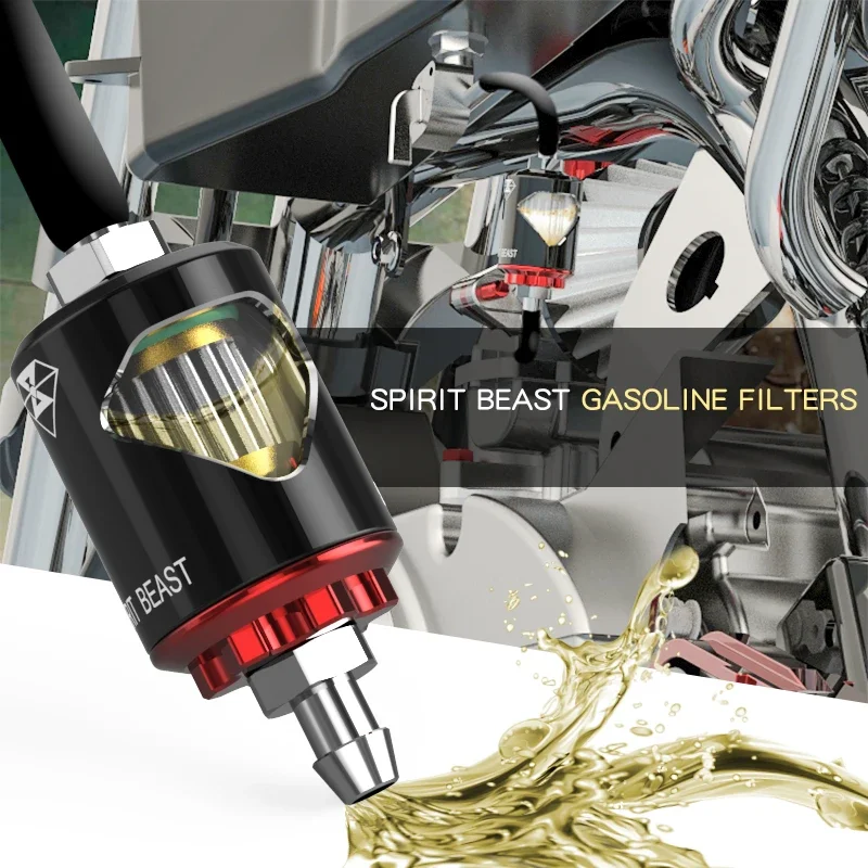 

Spirit Beast Motorcycle Modified Off-road Vehicle Gasoline Filters Suitable for Yamaha Scooter Magnet Filter Element Filter