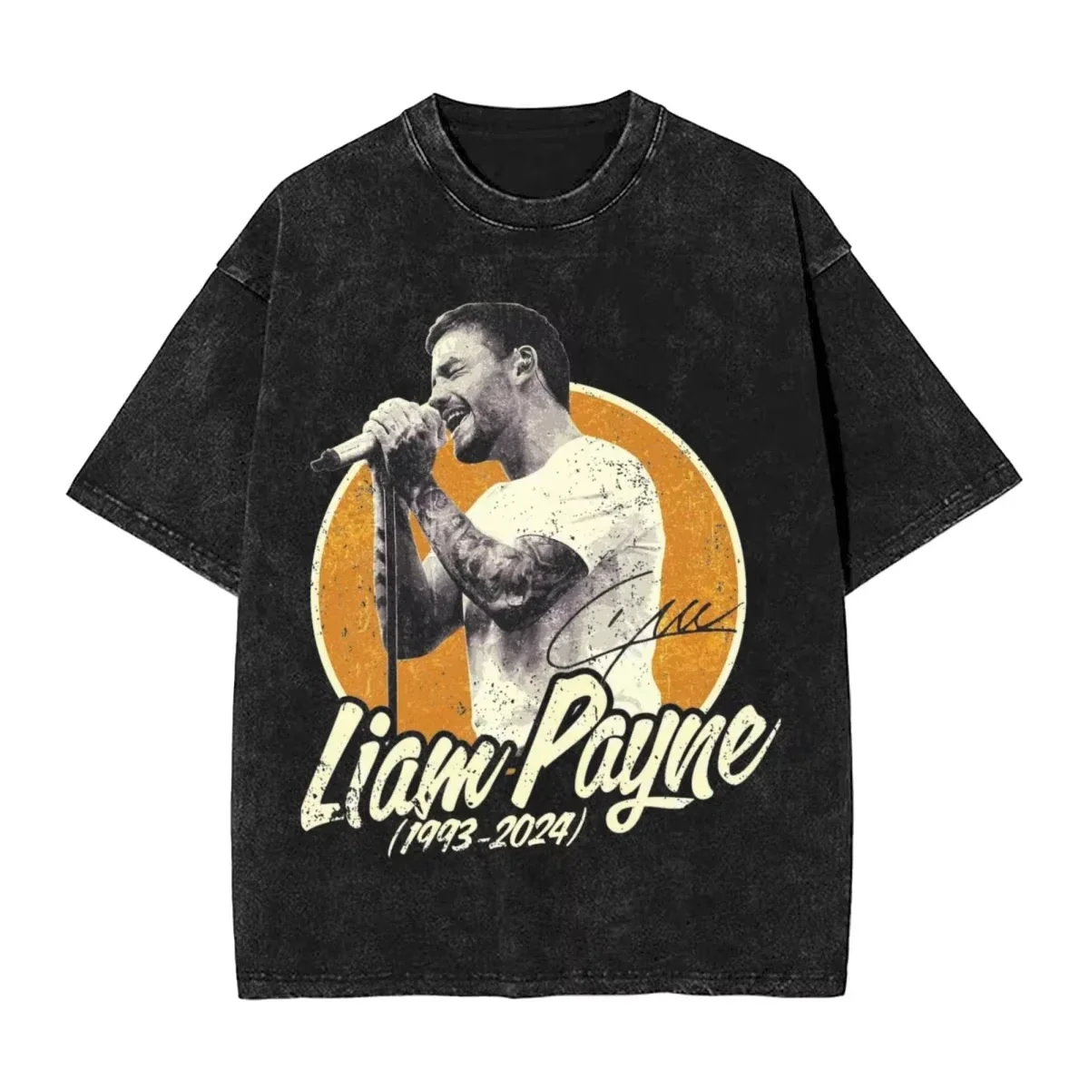 

Trendy Vintage Ones Singer Liam Payne Directions T Shirt Hip Hop Washed Cotton Street Men's Women Clothing Tops Streetwear Tees
