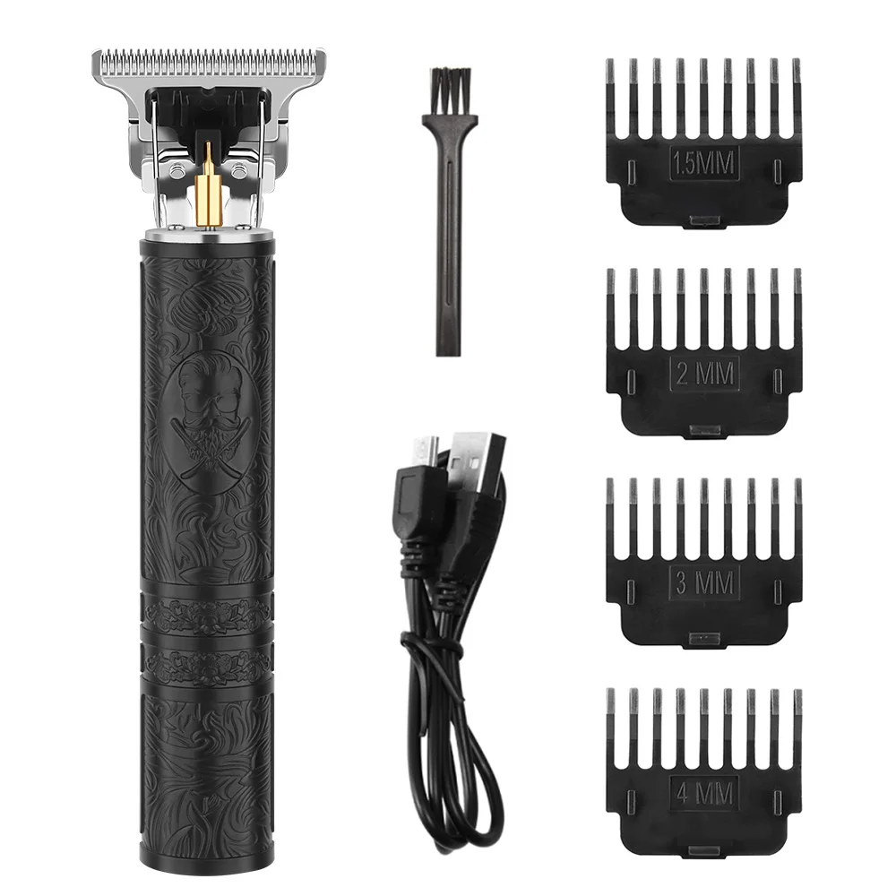 

HIENA T9 Professional Detail Trimmer – Retro Dragon-Etched Body Small Lightweight Travel Groomer, USB Rechargeable, Close-Cut