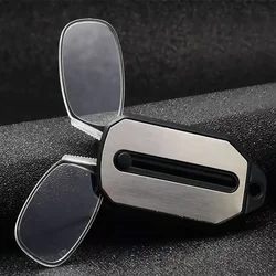 Nose Clip-on Reading Glasses Folding Legless Ultralight Keychain Glasses Men Women Mini Portable Presbyopic Glasses +1.0 To +3.0