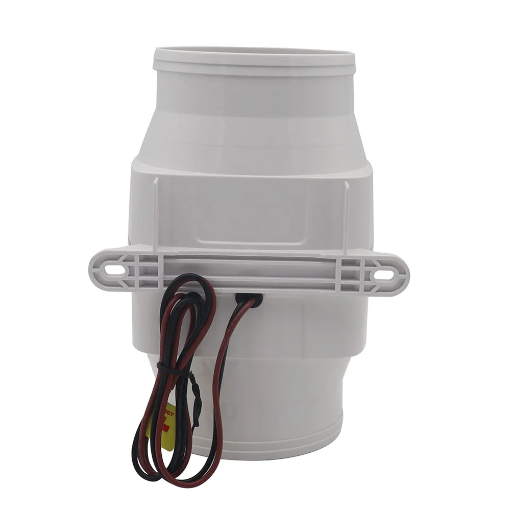 3 Inch Inline Ventilation Fan Bilge Blower for Marine Use on For Yacht and RV 130 CFM Airflow Compatible with 12V and 24V