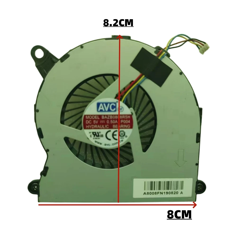 New Original For Intel NUC8I7BEH NUC8 I3 I5 I7 Computer CPU Cooling Fan BAZB0808R5H P004 DC05V 0.50A 4 PIN