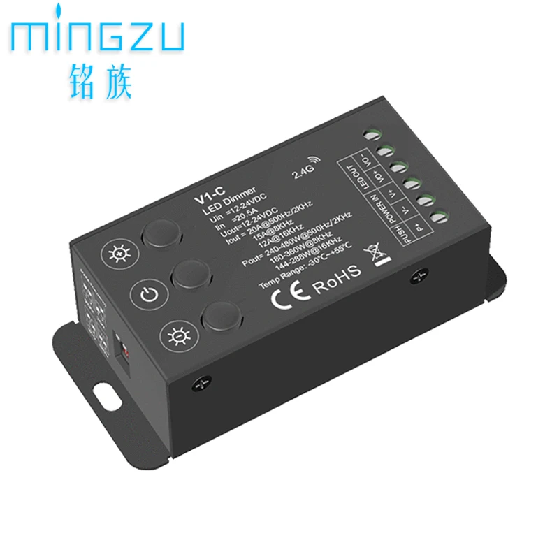 

Контроллер светодиодного диммера V1-C DC12V или 24V Светодиодная лента с регулируемой яркостью Управление светодиодной лентой Контроллер регулировки яркости